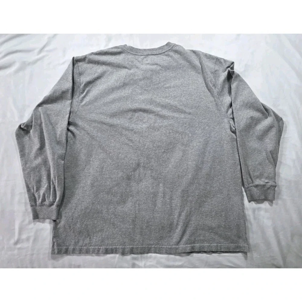 Carhartt Long-sleeved Henley Loose Fit Shirt Heather Grey Men's 2XL‎